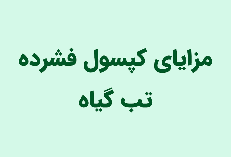 چرا تب گیاه؟ مزایای استفاده از کپسول فشرده تب گیاه